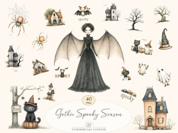 Download Gothic Spooky Season Clipart - Gothic spooky Collection