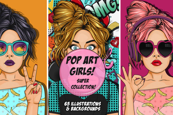 Download Comic Style Pop Art Girls - Comic Collection